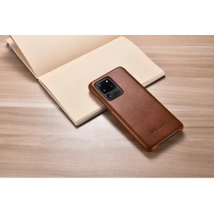 Wholesale iCarer Curved Edge Vintage Folio Samsung Galaxy S20 Ultra brown - ICR318 - {ean13} - Hurt