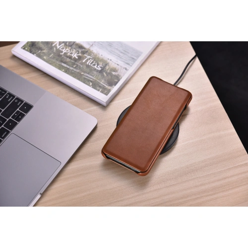 Etui iCarer Curved Edge Vintage Folio Samsung Galaxy S20 Ultra brązowy