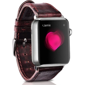 Hurtownia GSM - Pasek iCarer Leather Vintage Apple Watch 4/5/6/7/8/9/SE/10 40/41/42mm bordowy - ICR320 - {ean13} - Hurt