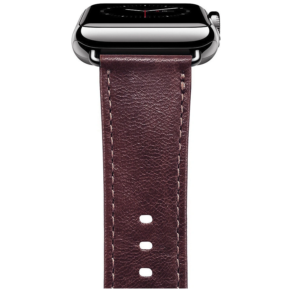 Hurtownia GSM - Pasek iCarer Leather Vintage Apple Watch 4/5/6/7/8/9/SE/10 40/41/42mm bordowy - ICR320 - {ean13} - Hurt