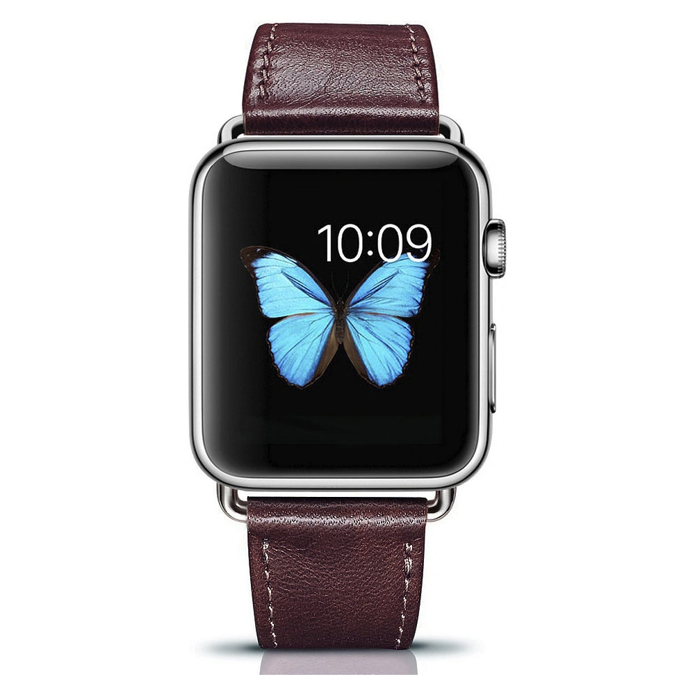 Hurtownia GSM - Pasek iCarer Leather Vintage Apple Watch 4/5/6/7/8/9/SE/10 40/41/42mm bordowy - ICR320 - {ean13} - Hurt