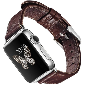 Hurtownia GSM - Pasek iCarer Leather Vintage Apple Watch 4/5/6/7/8/9/SE/10 40/41/42mm bordowy - ICR320 - {ean13} - Hurt
