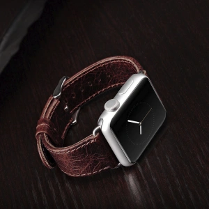 Hurtownia GSM - Pasek iCarer Leather Vintage Apple Watch 4/5/6/7/8/9/SE/10 40/41/42mm bordowy - ICR320 - {ean13} - Hurt