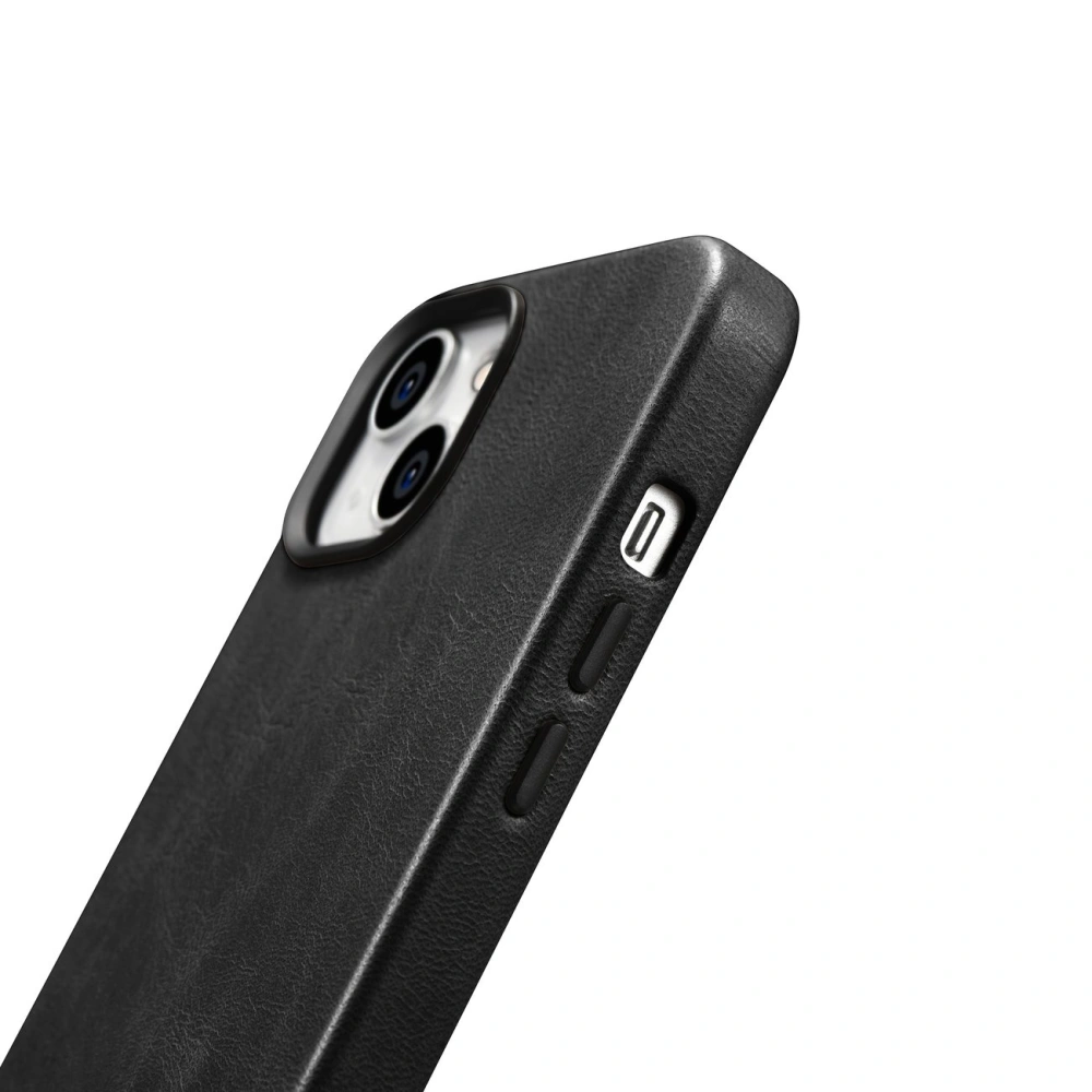 Hurtownia GSM - Case iCarer Öl Wachs Premium Leder MagSafe Apple iPhone 14 schwarz - ICR323 - {ean13} - Hurt
