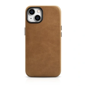 Hurtownia GSM - Etui iCarer Oil Wax Premium Leather MagSafe Apple iPhone 14 jasnobrązowy - ICR324 - {ean13} - Hurt