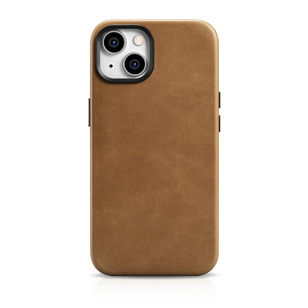 Hurtownia GSM - Etui iCarer Oil Wax Premium Leather MagSafe Apple iPhone 14 světle hnědý - ICR324 - {ean13} - Hurt
