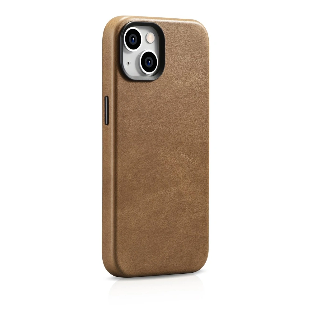 Hurtownia GSM - Etui iCarer Oil Wax Premium Leather MagSafe Apple iPhone 14 světle hnědý - ICR324 - {ean13} - Hurt