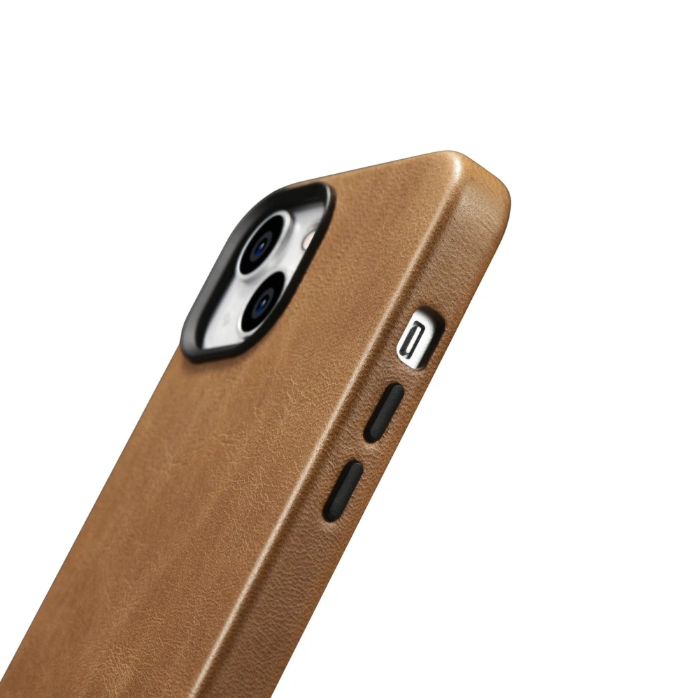 Hurtownia GSM - Etui iCarer Olajgyanta Prémium Bőr MagSafe Apple iPhone 14 világosbarna - ICR324 - {ean13} - Hurt
