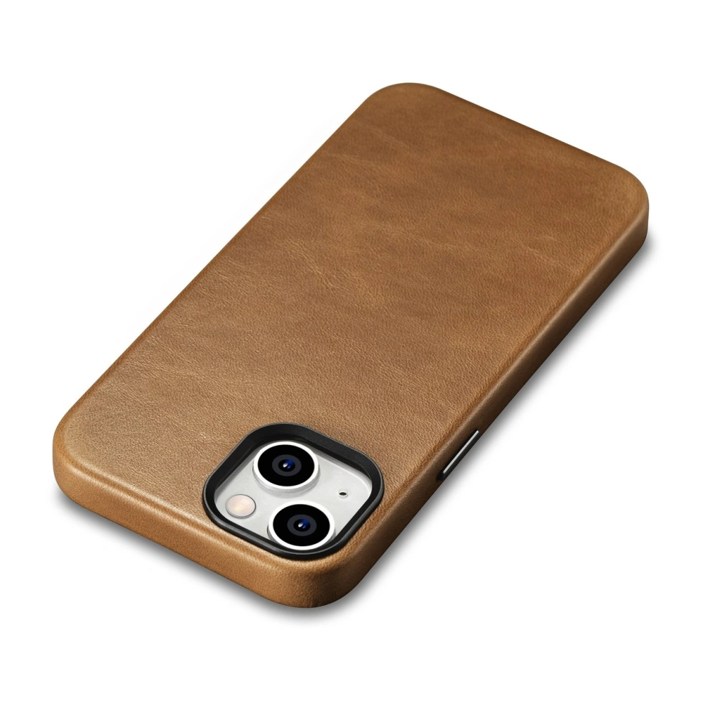 Hurtownia GSM - Etui iCarer Oil Wax Premium Leather MagSafe Apple iPhone 14 maro deschis - ICR324 - {ean13} - Hurt