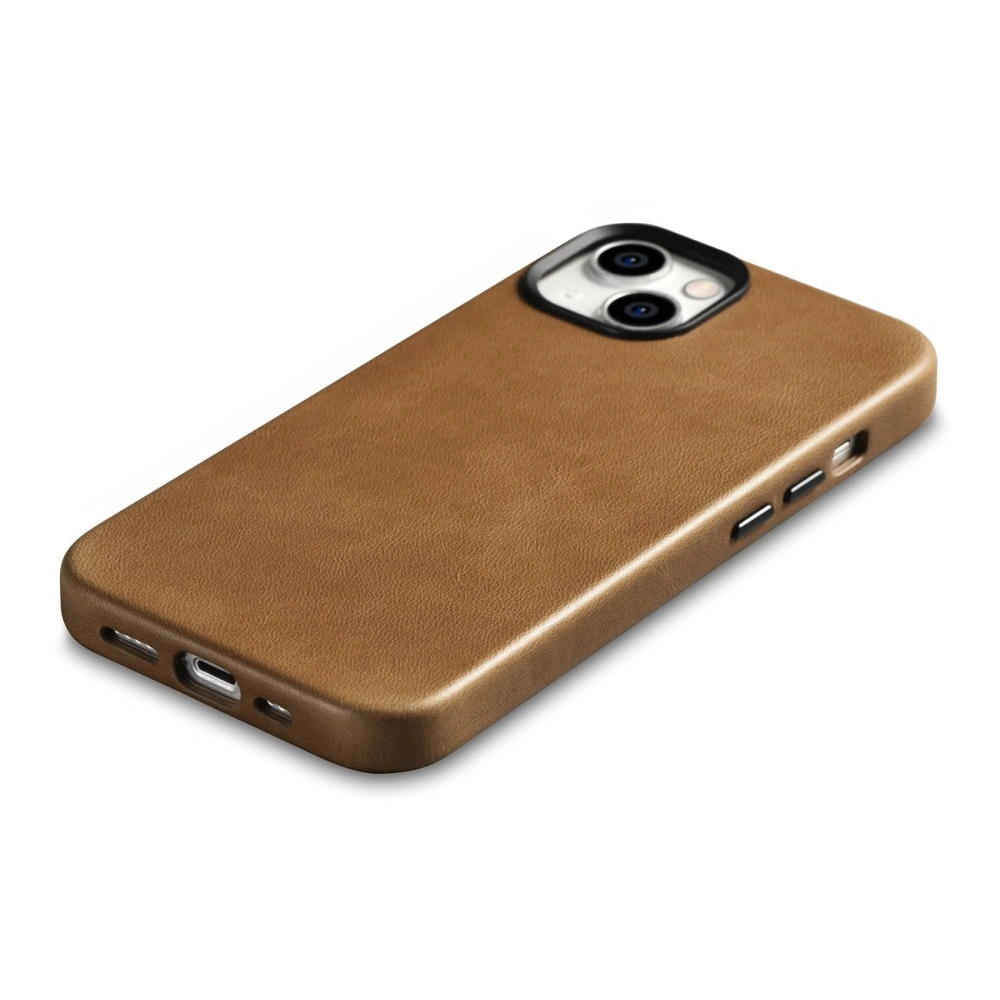 Hurtownia GSM - Etui iCarer Oil Wax Premium Leather MagSafe Apple iPhone 14 maro deschis - ICR324 - {ean13} - Hurt