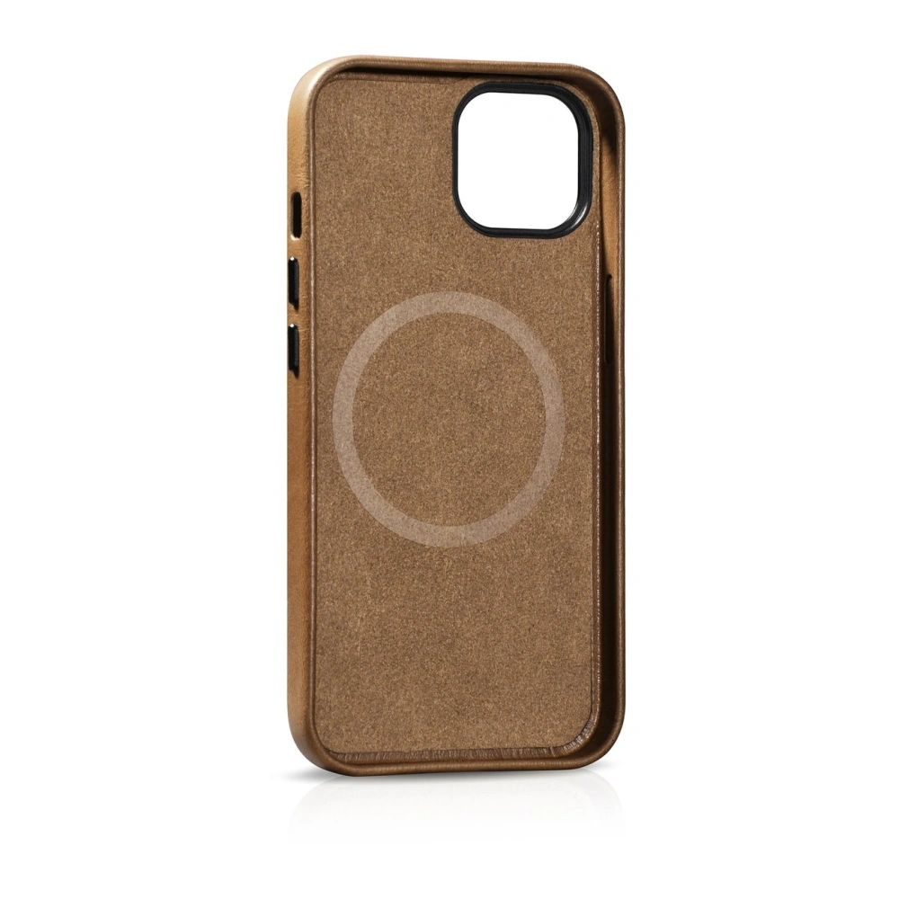Hurtownia GSM - Etui iCarer Olajgyanta Prémium Bőr MagSafe Apple iPhone 14 világosbarna - ICR324 - {ean13} - Hurt