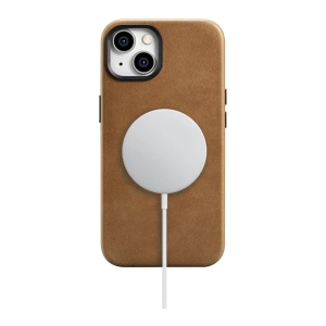 Hurtownia GSM - Etui iCarer Olajgyanta Prémium Bőr MagSafe Apple iPhone 14 világosbarna - ICR324 - {ean13} - Hurt