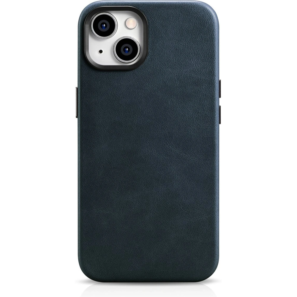 Hurtownia GSM - Etui iCarer Oil Wax Premium Leather MagSafe Apple iPhone 14 albastru închis - ICR326 - {ean13} - Hurt