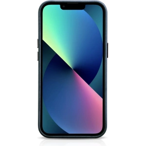 Case iCarer Öl Wachs Premium Leder MagSafe Apple iPhone 14 dunkelblau