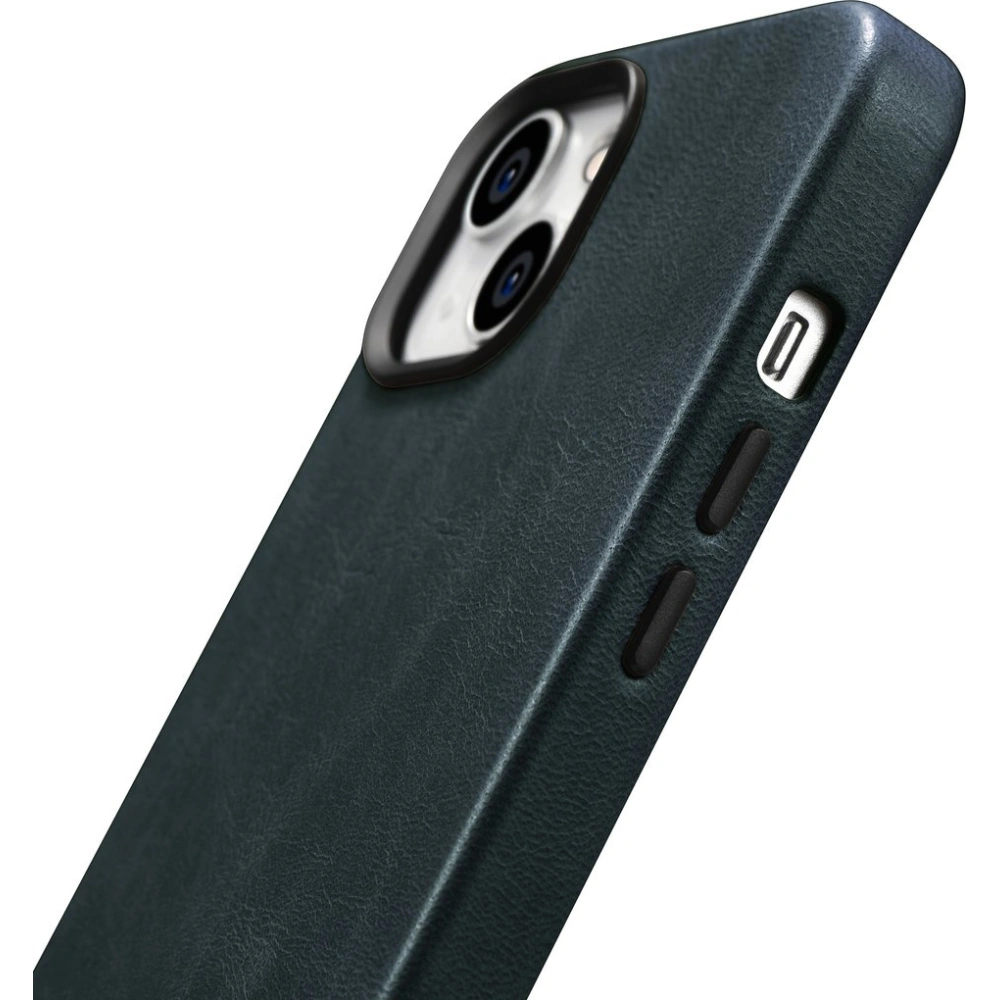 Hurtownia GSM - Etui iCarer Oil Wax Premium Leather MagSafe Apple iPhone 14 albastru închis - ICR326 - {ean13} - Hurt