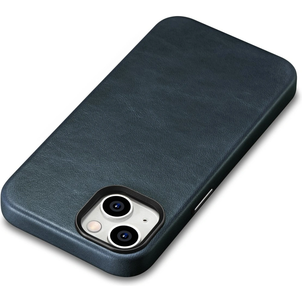 Hurtownia GSM - Etui iCarer Oil Wax Premium Leather MagSafe Apple iPhone 14 albastru închis - ICR326 - {ean13} - Hurt