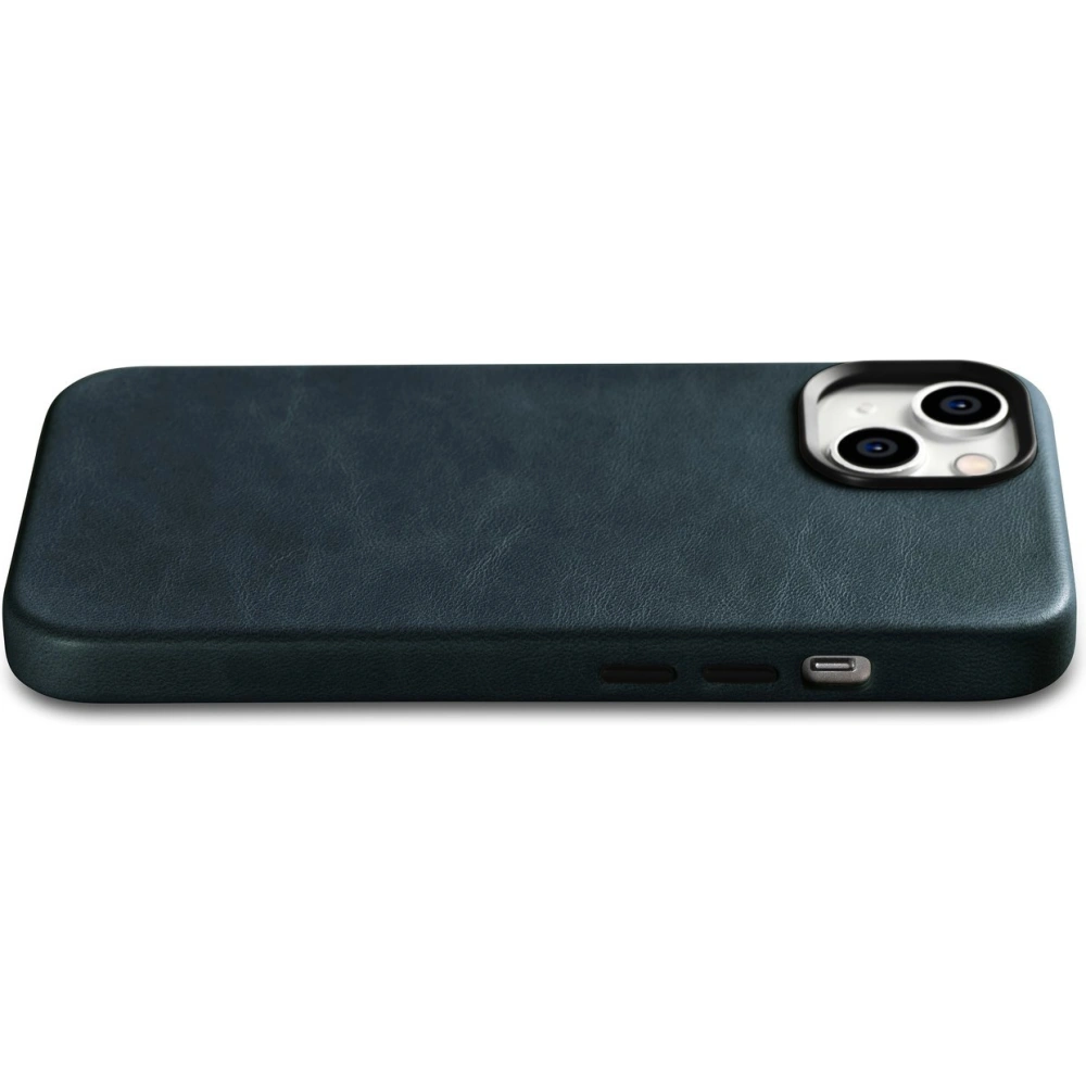 Hurtownia GSM - Etui iCarer Oil Wax Premium Leather MagSafe Apple iPhone 14 albastru închis - ICR326 - {ean13} - Hurt