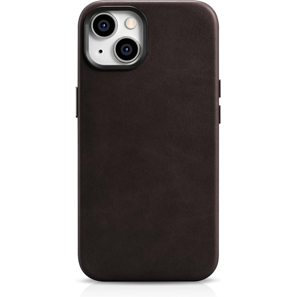 Hurtownia GSM - Etui iCarer Oil Wax Premium Leather MagSafe Apple iPhone 14 tmavě hnědá - ICR327 - {ean13} - Hurt