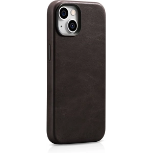 Hurtownia GSM - Etui iCarer Oil Wax Premium Leather MagSafe Apple iPhone 14 ciemnobrązowy - ICR327 - {ean13} - Hurt