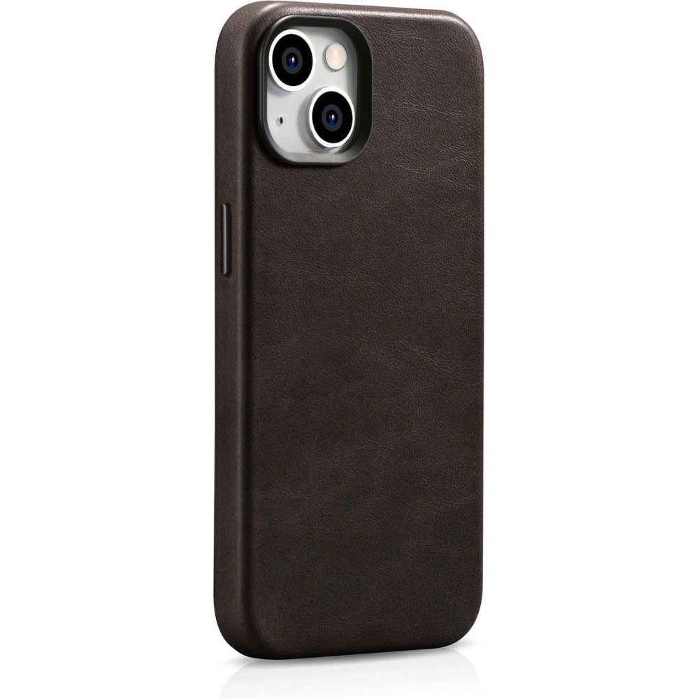 Hurtownia GSM - Case iCarer Öl Wachs Premium Leder MagSafe Apple iPhone 14 dunkelbraun - ICR327 - {ean13} - Hurt