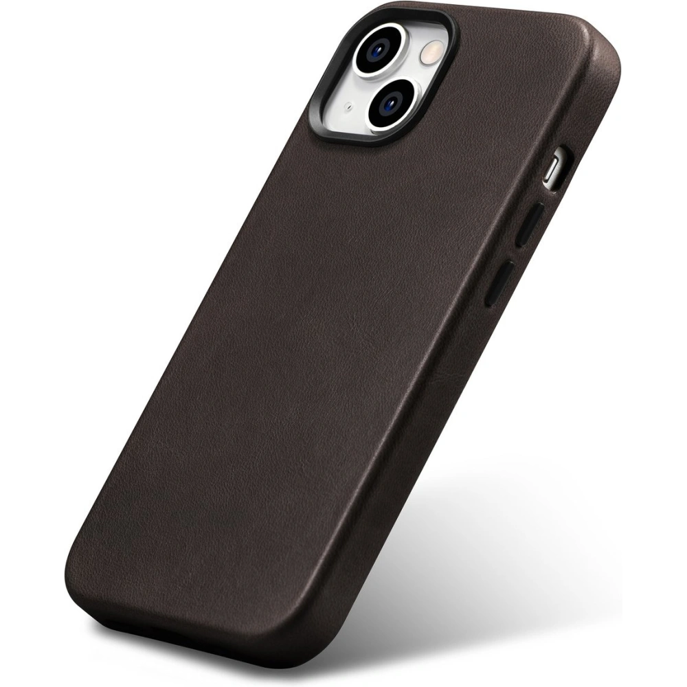 Hurtownia GSM - Case iCarer Öl Wachs Premium Leder MagSafe Apple iPhone 14 dunkelbraun - ICR327 - {ean13} - Hurt