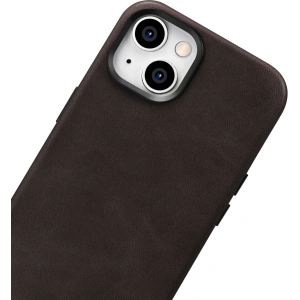 Hurtownia GSM - Etui iCarer Oil Wax Premium Leather MagSafe Apple iPhone 14 ciemnobrązowy - ICR327 - {ean13} - Hurt