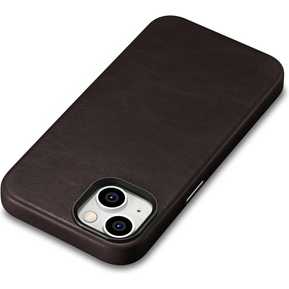 Hurtownia GSM - Case iCarer Öl Wachs Premium Leder MagSafe Apple iPhone 14 dunkelbraun - ICR327 - {ean13} - Hurt