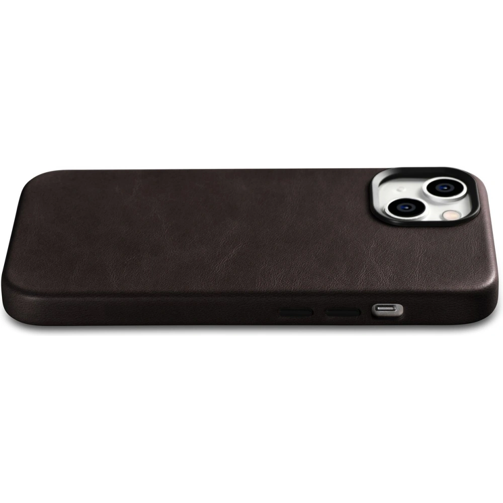 Hurtownia GSM - Case iCarer Öl Wachs Premium Leder MagSafe Apple iPhone 14 dunkelbraun - ICR327 - {ean13} - Hurt