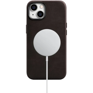 Hurtownia GSM - Etui iCarer Olajviasz Prémium Bőr MagSafe Apple iPhone 14 sötétbarna - ICR327 - {ean13} - Hurt