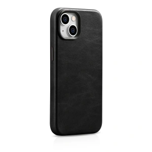 Hurtownia GSM - Etui iCarer Oil Wax Premium Leather MagSafe Apple iPhone 14 Plus / 15 Plus czarny - ICR333 - {ean13} - Hurt