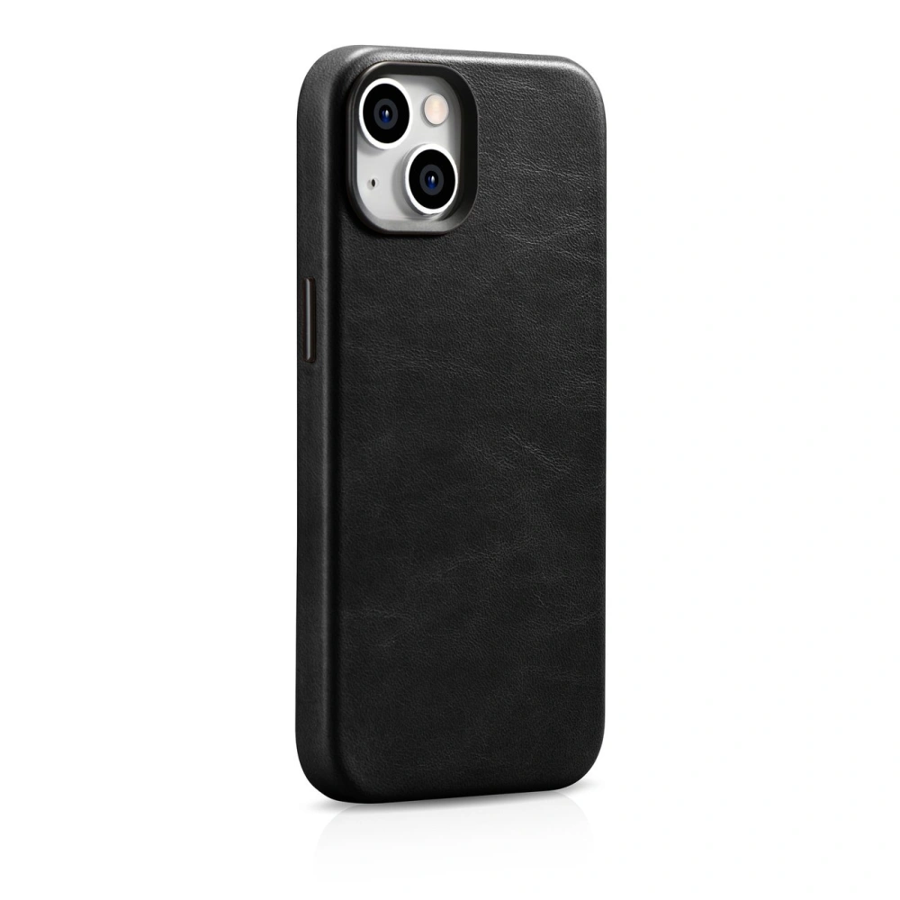 Wholesale iCarer Oil Wax Premium Leather MagSafe Apple iPhone 14 Plus / 15 Plus black - ICR333 - {ean13} - Hurt