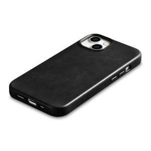 Hurtownia GSM - Etui iCarer Oil Wax Premium Leather MagSafe Apple iPhone 14 Plus / 15 Plus czarny - ICR333 - {ean13} - Hurt