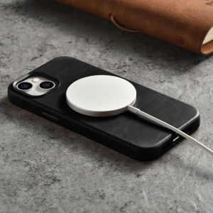 Hurtownia GSM - Etui iCarer Oil Wax Premium Leather MagSafe Apple iPhone 14 Plus / 15 Plus czarny - ICR333 - {ean13} - Hurt