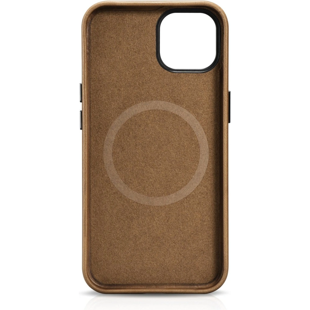 Hurtownia GSM - Etui iCarer Oil Wax Premium Leather MagSafe Apple iPhone 14 Plus / 15 Plus jasně hnědý - ICR334 - {ean13} - Hurt
