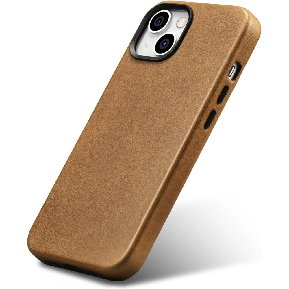 Hurtownia GSM - Etui iCarer Oil Wax Premium Leather MagSafe Apple iPhone 14 Plus / 15 Plus jasně hnědý - ICR334 - {ean13} - Hurt