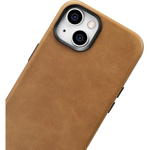 Hurtownia GSM - Etui iCarer Oil Wax Premium Leather MagSafe Apple iPhone 14 Plus / 15 Plus jasnobrązowy - ICR334 - {ean13} - Hurt