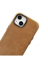 Hurtownia GSM - Etui iCarer Oil Wax Premium Leather MagSafe Apple iPhone 14 Plus / 15 Plus maro deschis - ICR334 - {ean13} - Hurt