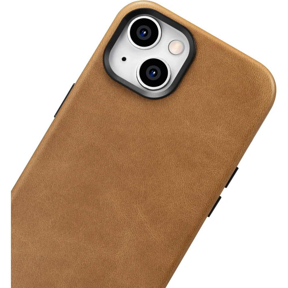 Hurtownia GSM - Etui iCarer Oil Wax Premium Leather MagSafe Apple iPhone 14 Plus / 15 Plus jasně hnědý - ICR334 - {ean13} - Hurt