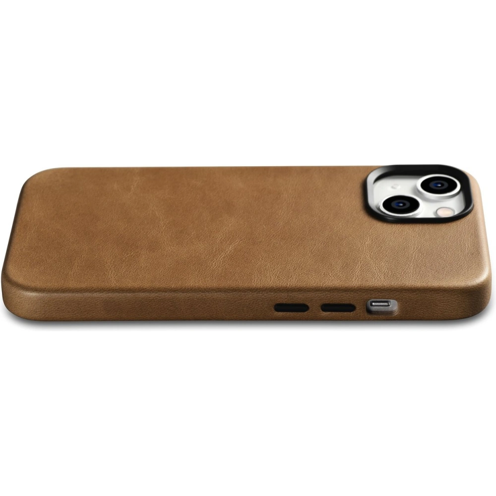 Hurtownia GSM - Etui iCarer Oil Wax Premium Leather MagSafe Apple iPhone 14 Plus / 15 Plus maro deschis - ICR334 - {ean13} - Hurt