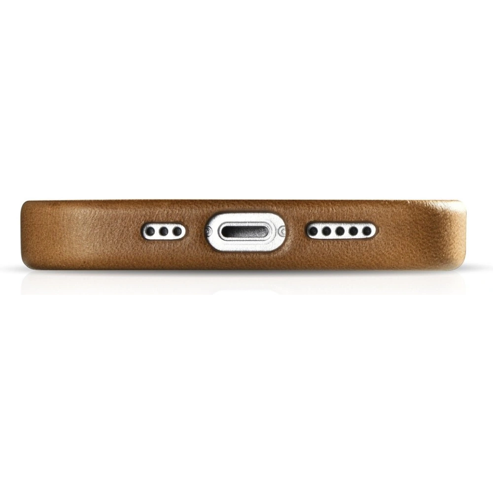 Hurtownia GSM - Etui iCarer Oil Wax Premium Leather MagSafe Apple iPhone 14 Plus / 15 Plus maro deschis - ICR334 - {ean13} - Hurt