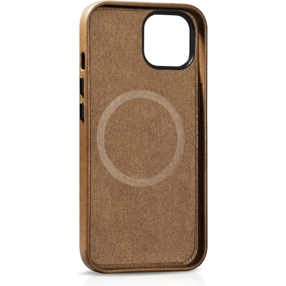 Hurtownia GSM - Etui iCarer Oil Wax Premium Leather MagSafe Apple iPhone 14 Plus / 15 Plus maro deschis - ICR334 - {ean13} - Hurt