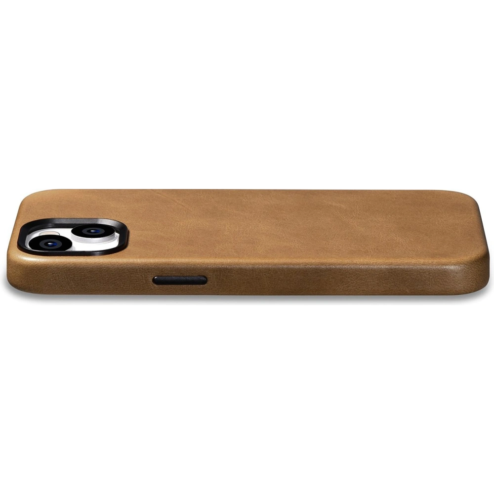 Hurtownia GSM - Etui iCarer Oil Wax Premium Leather MagSafe Apple iPhone 14 Plus / 15 Plus maro deschis - ICR334 - {ean13} - Hurt