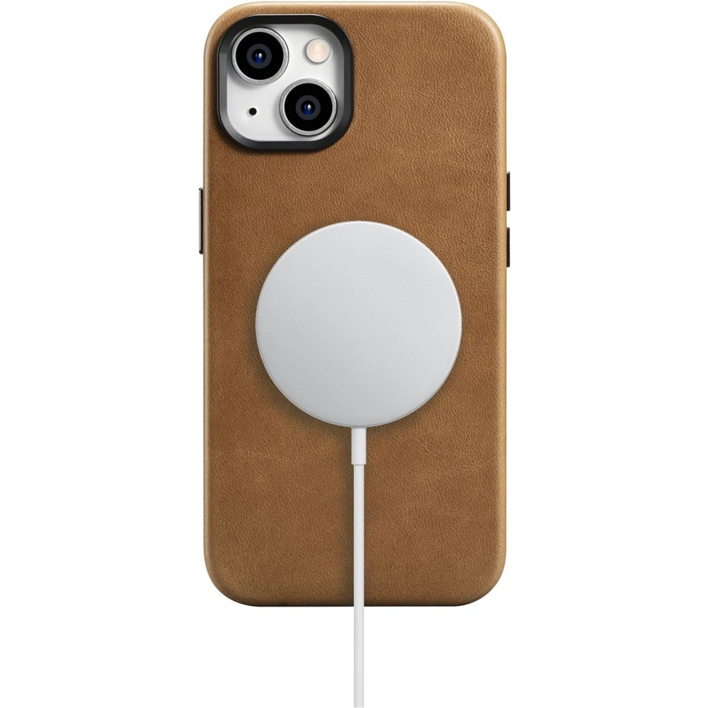 Hurtownia GSM - Etui iCarer Oil Wax Premium Leather MagSafe Apple iPhone 14 Plus / 15 Plus maro deschis - ICR334 - {ean13} - Hurt