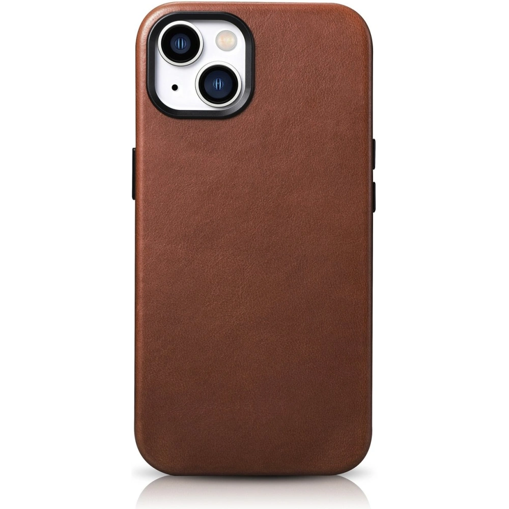 Hurtownia GSM - Etui iCarer Oil Wax Premium Leather MagSafe Apple iPhone 14 Plus / 15 Plus maro - ICR335 - {ean13} - Hurt