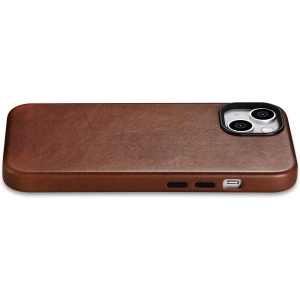 Hurtownia GSM - Etui iCarer Oil Wax Premium Leather MagSafe Apple iPhone 14 Plus / 15 Plus brązowy - ICR335 - {ean13} - Hurt