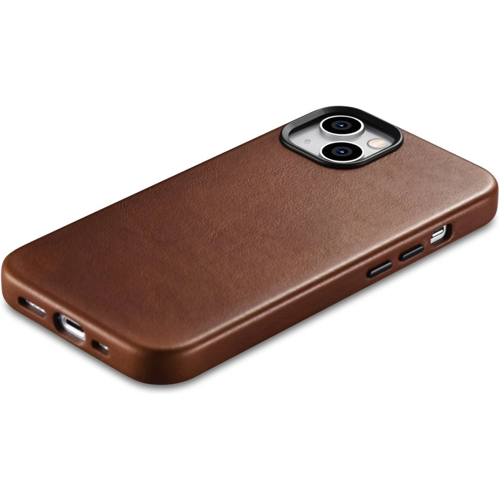 Hurtownia GSM - Etui iCarer Oil Wax Premium Leather MagSafe Apple iPhone 14 Plus / 15 Plus maro - ICR335 - {ean13} - Hurt