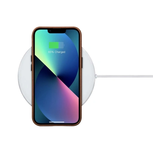 Etui iCarer Oil Wax Premium Leather MagSafe Apple iPhone 14 Plus / 15 Plus brązowy