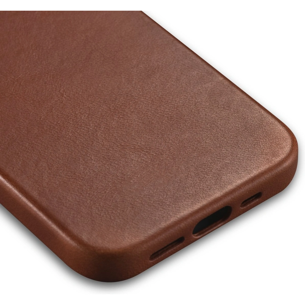 Hurtownia GSM - Etui iCarer Oil Wax Premium Leather MagSafe Apple iPhone 14 Plus / 15 Plus maro - ICR335 - {ean13} - Hurt