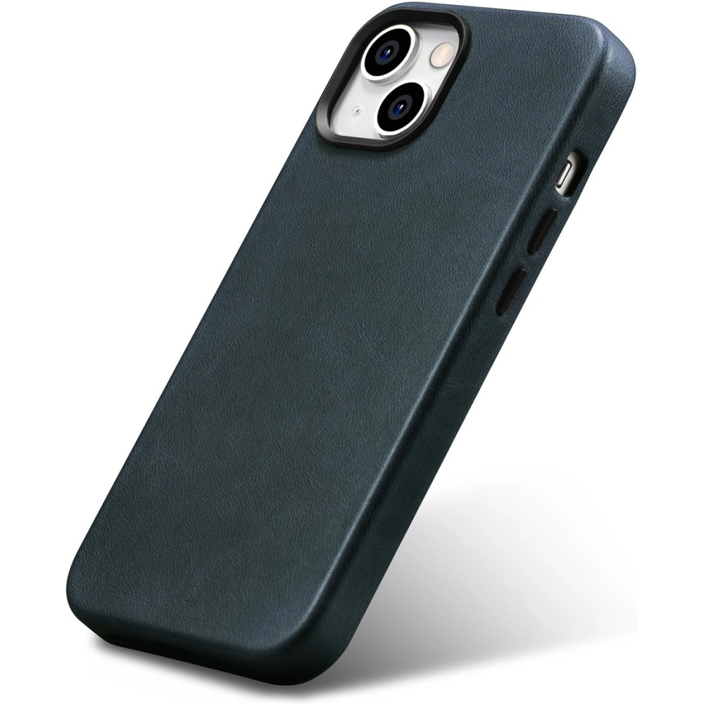 Hurtownia GSM - Etui iCarer Oil Wax Premium Bőr MagSafe Apple iPhone 14 Plus / 15 Plus sötétkék - ICR336 - {ean13} - Hurt