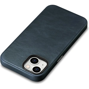 Hurtownia GSM - Etui iCarer Oil Wax Premium Leather MagSafe Apple iPhone 14 Plus / 15 Plus ciemnoniebieski - ICR336 - {ean13} - Hurt